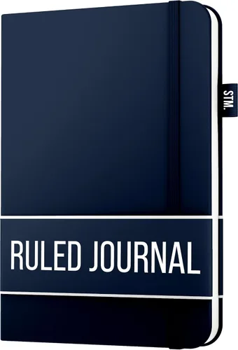 Vista 15 de Cuaderno rayado para escribir, 200 páginas, papel grueso de 4.23 oz/m² con notas adhesivas, lazo para bolígrafo, banda elástica, tapa dura de cuero