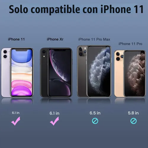 Vista 8 de Grifobes Funda para iPhone 11/iPhone XR de 6.1 pulgadas, Silicona Gruesa 3 en 1 de Servicio Pesado Resistente a Golpes Robusta Protectora para Negro