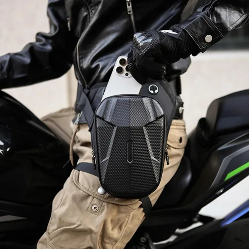 Vista 4 de Motorcycle Waist Leg Bag Multifunction Pack Splashproof Hip Thigh Bag for Cycling Hiking Climbing