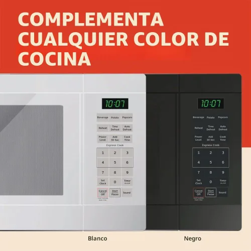 Vista 4 de Hotpoint - Horno microondas para encimera, 700 vatios, 0.7 pies cúbicos, color blanco