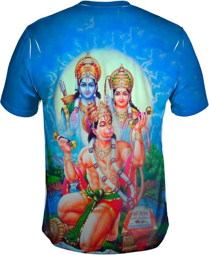 Vista 2 de Yizzam- India - Dios del mono hindú - Camiseta para hombre