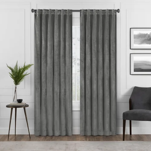 Vista 7 de Eclipse Absolute Zero Harper - Cortinas opacas de terciopelo con aislamiento térmico y bolsillo para cortinero para dormitorio, panel individual, 50