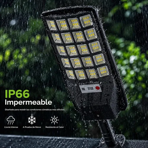 Vista 5 de WYWNA Luces solares para exteriores, gran angular IP66 Luz de calle solar impermeable