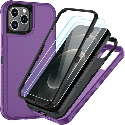 Vista 74 de SunStory Funda compatible con iPhone 11 con protector de pantalla HD, 3 capas de alta resistencia de cuerpo completo, funda protectora híbrida 3
