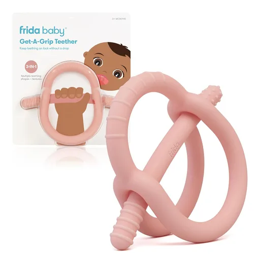 Vista 7 de Frida Baby Get-A-Grip BabyTeether para aliviar la dentición Juguetes de dentición de silicona 100% de grado alimenticio para bebés de 0 a 6, 12