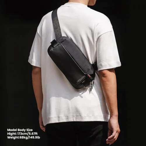 Vista 2 de H02 EDC Sling Bag Negro 8-inch