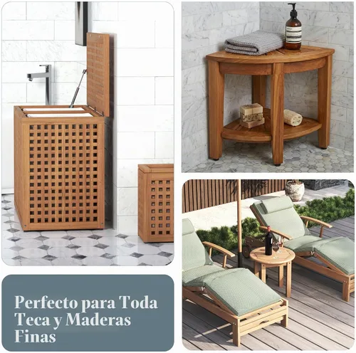 Vista 6 de AquaTeak Kit de cuidado, abrillantador limpiador de aceite de teca y madera, 16 onzas cada uno