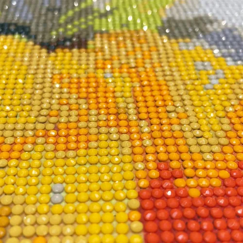 Vista 4 de MXJSUA Kit de pintura de diamantes de gnomos 5D para Halloween, para adultos, calabazas y diamantes, pintura artística con diamantes de imitación