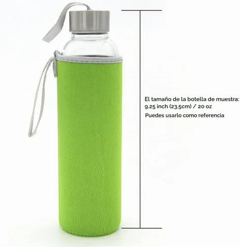 Vista 4 de Kvvdi Paquete de 8 fundas de neopreno para botella de agua de 12 oz - 18 onzas, funda de botella de vidrio aislada de 16.9 oz