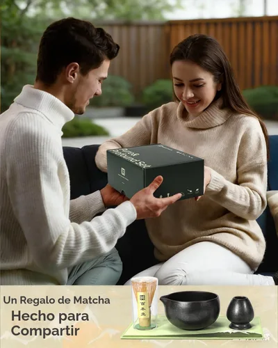 Vista 8 de Maestri House Juego de Batidores de Matcha, Kit Completo de Matcha de 7 Piezas con Cuenco de Cerámica con Boquilla, Batidor y Soporte de Bambú