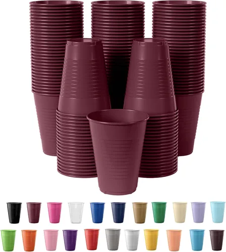 Vista 32 de Party Solids Vasos de plástico negros - 12 onzas, paquete de 100