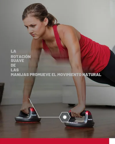 Vista 6 de Perfect Pushup Elite - Diseño de mango giratorio con rodamientos de bolas de acero para una rotación suave y sin esfuerzo del mango - Agarres
