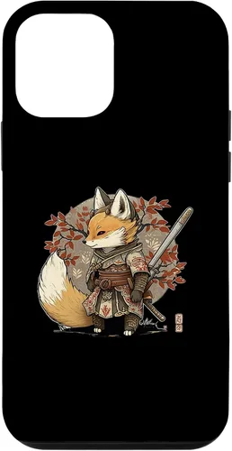 Vista 12 de Funda para iPhone 12 Pro Max Kawaii estilo japonés Samurai Fox Anime