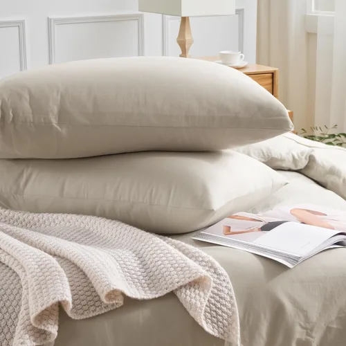 Vista 200 de NEXHOME PRO Funda de edredón Twin XL 100% algodón lavado, transpirable, duradera, texturizada, similar al lino, juego de ropa de cama para el hogar