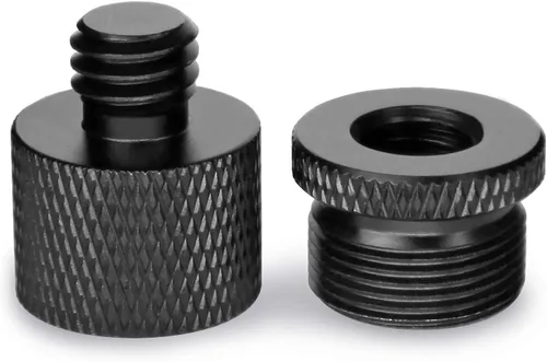Vista 12 de Adaptador de 5/8 a 1/4, adaptador de rosca de micrófono de 5/8 pulgadas hembra a 1/4 pulgadas macho para soporte de micrófono, monitor de cámara
