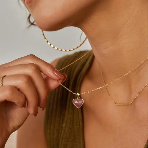 Vista 5 de KissYan Healing Crystal Necklace, 14K Gold Plated Natural Energy Stone Pendant Necklace Reiki Quartz Amethyst Citrine Gemstone Spiritual Jewelry