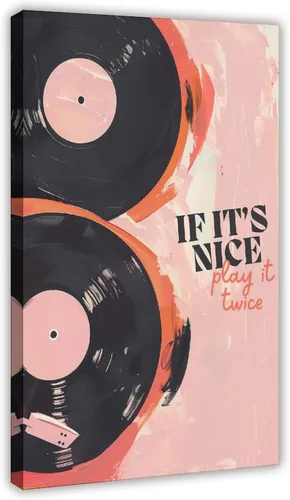 Vista 26 de YFET Tocadiscos vintage Y2K Room Flowers Pink Retro Music Lover Preppy Room - Póster artístico de pared y arte de pared, póster moderno