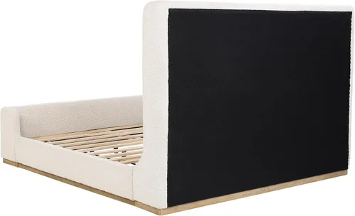Vista 6 de Coaster Home Furnishings - Nala - Madera - Cama de plataforma tipo trineo tapizada con cabecero con respaldo de ala, acolchado de espuma y base
