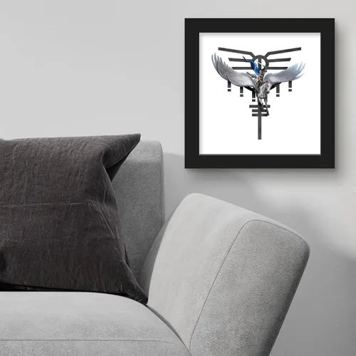 Vista 4 de Gallery Pops Marvel Thor: Love and Thunder - Arte de pared con icono de rey Valkyrie, versión enmarcada negra, 12 x 12 pulgadas