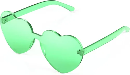 Vista 23 de Maxdot Heart Shaped Sunglasses for Women Transparente