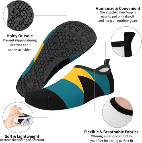 Vista 6 de Zapatos de natación para mujer, zapatos de playa, antideslizantes, de secado rápido, calcetines acuáticos para adultos, calcetines de natación