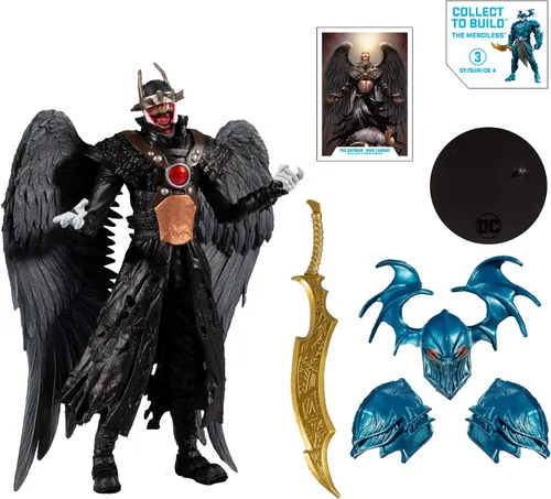 Vista 8 de DC Multiverse Batman Who Laughs with Sky Tyrant Wings Figura de acción de 7 pulgadas y piezas de construcción para figura de 'The Merciless