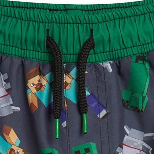 Vista 5 de Minecraft Steve Creeper Alex - Traje de baño de esqueleto para niños pequeños a grandes