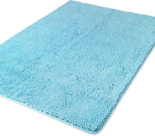Vista 228 de Yeaban Alfombra de pasillo de baño de 24 x 72 pulgadas, antideslizante, alfombra de baño larga de felpilla gruesa, absorbente y lavable, alfombra