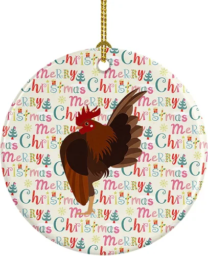 Vista 132 de Caroline's Treasures Adorno de cerámica de avestruz común para árbol de Navidad, decoración colgante para el hogar, Navidad, vacaciones, fiesta