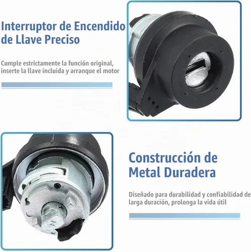 Vista 4 de X AUTOHAUX Interruptor de encendido Cilindro de bloqueo de dirección W/llave 1T0-905-855-A Interruptor de arranque de encendido para VW Jetta Golf