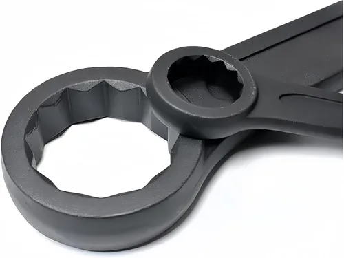 Vista 4 de Unifizz Llave de anillo de aleación de acero de 0.945 in, llave de percusión recta, llave torx, llave de golpeo de extremo de caja, color negro, 1