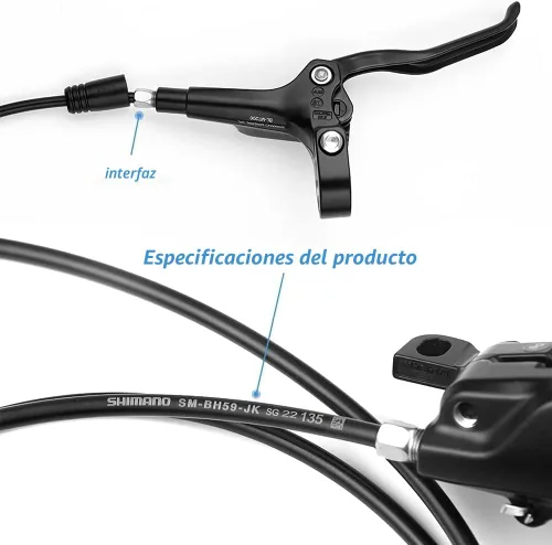 Vista 3 de JKSPORTS OEM BR-MT200 Juego de frenos de discos hidráulicos delanteros de 800mm y traseros de 1450mm BR-BL-MT200 Juego de frenos de discos