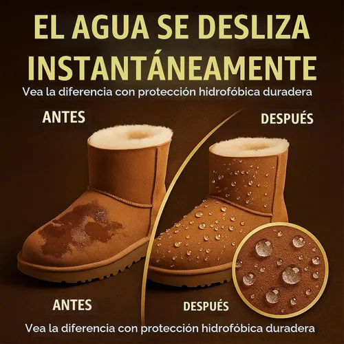 Vista 4 de Eagle Spray protector de gamuza y nobuck de 8.5 fl oz – Spray impermeable compatible con botas y chaquetas UGG Protege del agua, manchas, suciedad