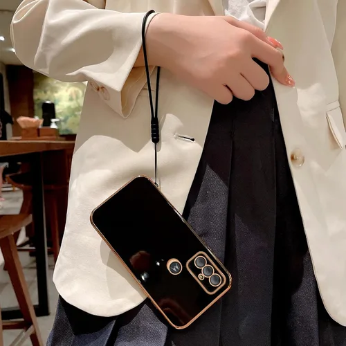 Vista 7 de Funda para Moto g Pure para teléfono, Moto g Power 2022, funda Moto G Play 2023 para mujer, galvanoplastia, estética de lujo, moderna, bonita, Negro