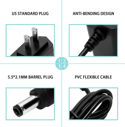Vista 4 de Adaptador de cargador de fuente de alimentación de 15 V 2 A, entrada de CA 100 V-240 V, salida CC de 15 voltios 2 amperios convertidor