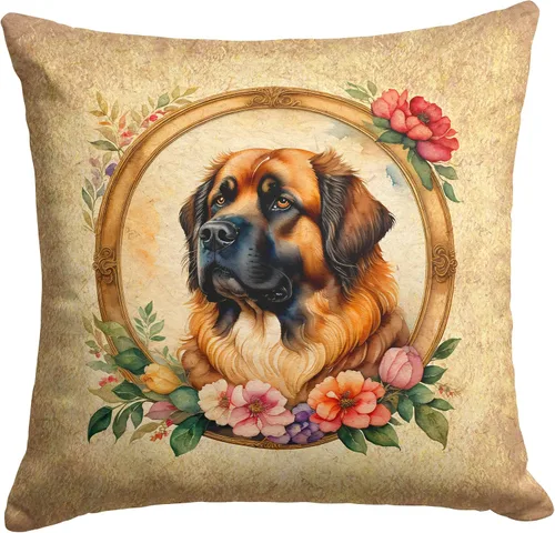 Vista 158 de Caroline's Treasures DAC2072PW1414 Affenpinscher and Flowers - Almohada decorativa de tela, lavable a máquina, para interiores y exteriores