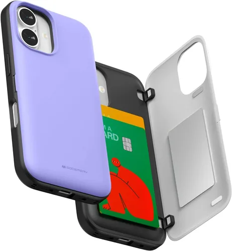 Vista 53 de GOOSPERY Parachoques magnético para puerta compatible con iPhone 15, funda con tarjetero, cartera con cierre magnético automático, protector de Azul