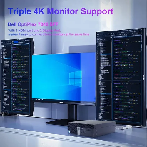 Vista 4 de Computadora de escritorio Dell Windows 11 Pro OptiPlex 7040 i7 Renovada de factor de forma pequeño, i7-6700 3.40GHz, 32GB de RAM DDR4, nuevo SSD M.2
