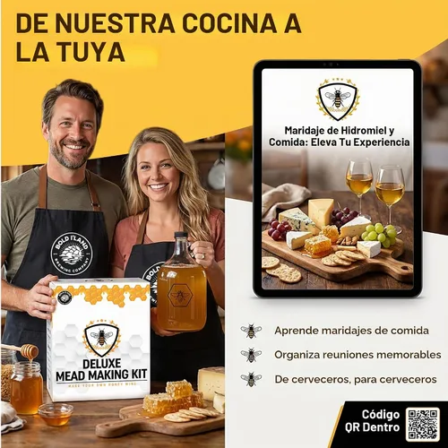 Vista 8 de Kit completo de fabricación de hidromiel para principiantes con levadura e ingredientes de primera calidad - Kit de inicio de elaboración de cerveza