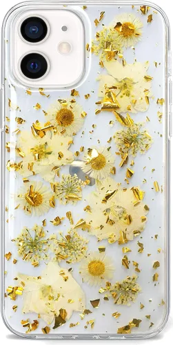 Vista 31 de Abbery - Funda diseñada para iPhone 12/12 Pro con purpurina, transparente y linda con diseño de mariposa, correa para la muñeca, brillante