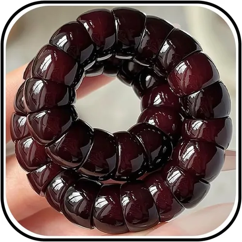 Vista 11 de Mudi - Pulsera para mujer con cuentas de semillas Bodhi naturales, pulsera elástica Zen Fidget alivia la ansiedad y el estrés