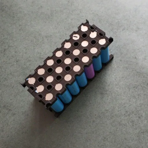 Vista 5 de XBERSTAR Soporte de batería 18650, 12V 3S 7P Li-ion DIY soporte para batería 18650 Powerwall abrazadera puntual (caja negra y tira de níquel)