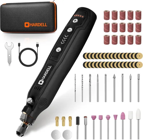 Vista 12 de HARDELL Kit de herramientas rotativas inalámbricas, kit de 5 velocidades