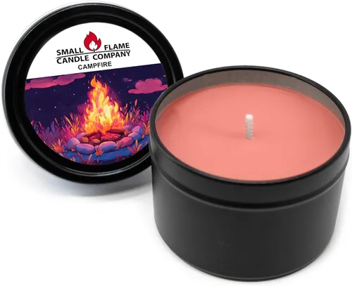 Vista 9 de Vela de soja de coco natural hecha a mano de Small Flame Candle Company (frambuesa y vainilla negra)
