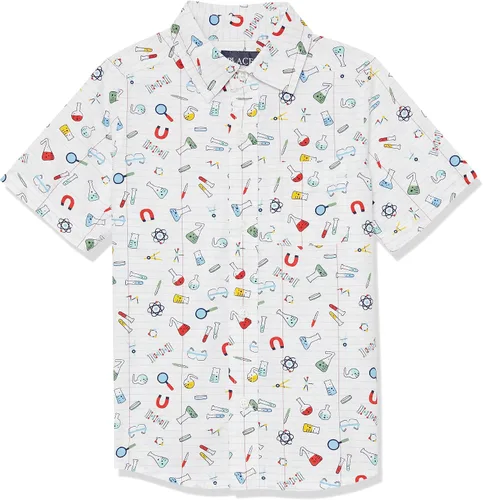 Vista 43 de The Children's Place - Camisa de manga corta con botones para niños grandes