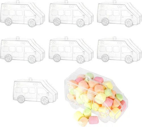 Vista 7 de Hammont Adornos Navideños Transparentes Rellenables – Caja de Regalo de Dulces Navideños Reutilizable en Forma de Alpaca para Decoración del Árbol