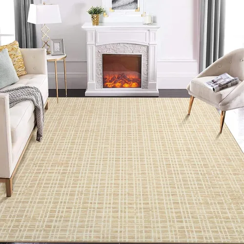 Vista 10 de GAOMON Alfombra Corredor de Área de 2 x 6 pies moderna geométrica gris de lana sintética antideslizante de pelo bajo hecha a máquina lavable