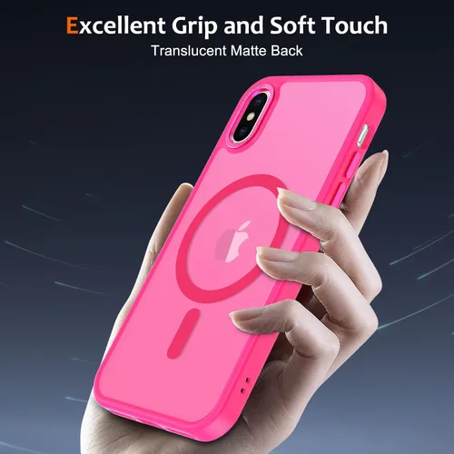 Vista 99 de Anuck - Funda magnética para iPhone 11 compatible con MagSafe, carcasa trasera mate translúcida dura, borde de TPU, delgada, resistente a impactos