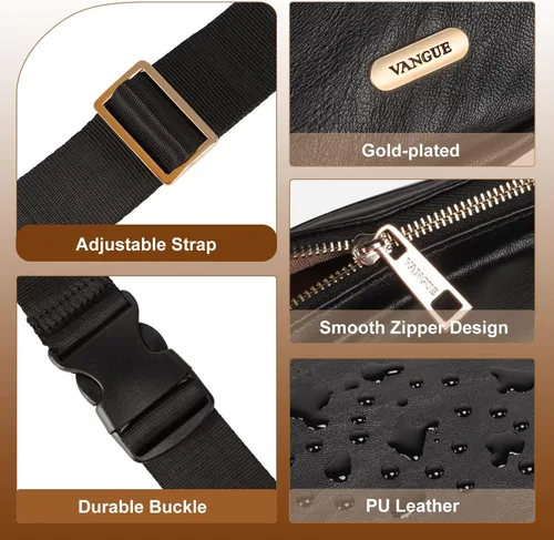 Vista 4 de Mini riñonera unisex, Negro -, Bolsa de cinturón
