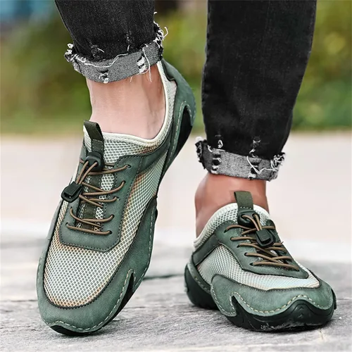 Vista 6 de Zapatos casuales para hombre, cómodos mocasines de verano al aire libre, senderismo, caminar, trabajo, oficina, zapatos para hombres, talla 6.5-12